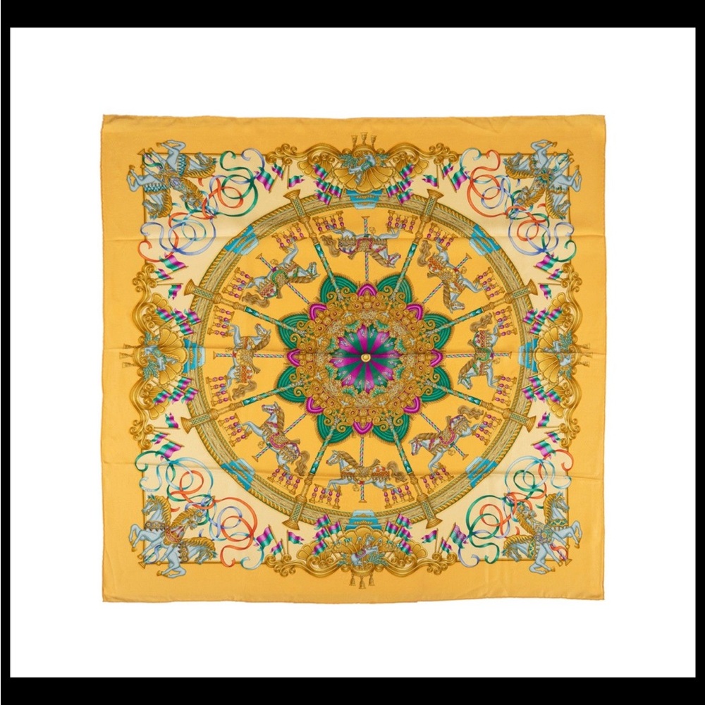Vintage Hermes Luna Park Scarf, 1993